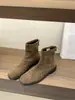 Botas Martin Retro Marrones de Tacón Grueso para Mujer, Nuevas Botas Individuales Primavera y Otoño 2025, Botas Delgadas de Gamuza, Botas Cortas Estilo Coreano