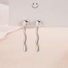 Pendientes de botón de lava de una palabra pendientes largos irregulares de estrella diseño de nicho femenino pendientes largos adelgazantes de alta calidad