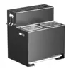 Suporte para facas e prateleira de armazenamento para bancadas de cozinha, comporta facas de cozinha, colheres, hashis e utensílios, suporte integrado multifuncional para armazenamento de facas montado na parede