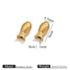 Acero inoxidable chapado en oro bola espaciadora de tubo de pescado de colores bote de dragón pulsera diy pulsera cuerda año tras año accesorios de repuesto accesorios de carpa koi