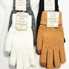 Guantes cálidos de invierno para estudiantes masculinos y femeninos, jacquard de fábrica directo, con pantalla táctil, forro polar grueso para amantes