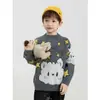 Suéter para Niños Wulibu Otoño e Invierno Estilo Nuevo Jacquard de Piel Sintética Tejido de Punto Mezcla de Lana Anti-Pilling Top de Moda