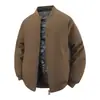 Chaqueta de Algodón Retro Americana Transfronteriza para Hombre Versátil Casual Gruesa Cálida Estilo Coreano Color Sólido Madura Versátil Ropa de Abrigo