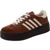 Seus sapatos de couro sapatos de treino retro alemães sapatos plataforma com sola grossa para aumentar a altura 2025 primavera novos sapatos brancos sapatos de biscoito femininos moda feminina