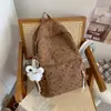 Mochila Versátil com Laço Estilo Coreano Ins Fashion para Mulheres, Design de Nicho, Mochila Escolar Estudantil de Grande Capacidade, Mochila Casual
