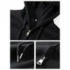 Tops de mujer estilo americano personalizados, versátiles, cárdigan con capucha holgado para otoño 2026, chaqueta sudadera oversize para mujer