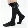 Calcetines Largos para Niña con Lazo Retorcido, Calcetines Largos Infantiles Estilo Princesa con Volantes, Multicolor En Stock Al Por Mayor