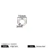 Acero Inoxidable Pulido Resaltador Resorte Helicoidal Hebilla Redonda Material para Joyería Hecha a Mano DIY Hebilla de Cierre para Pulsera Collar Bolsa