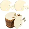 Madera Sin Acabar Tema de Fútbol Forma de Casco Rodajas de Madera para Manualidades Pintura Boda Decoración del Hogar