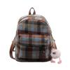 Mochila transfronteriza de otoño e invierno, nueva mochila a cuadros, bolso de moda para estudiantes y chicas, bolso de alta gama para mujer.
