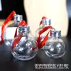 Botella de Plástico de 100ml Botella Esférica Decoración Navideña Bebida de Jugo Frasco para Dulces Botella Redonda Desechable para Empaque