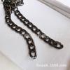 Cadena plana para bolso de 8 mm de ancho, accesorios de hardware para bolso de cadena plana, accesorios para ropa y zapatos, alambre 2.0, cadena plana de hierro NK, fabricante