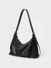 Bolsa Transversal Feminina Grande Capacidade Personalizada Estilo Coreano Nicho Coreano High-End para o Dia a Dia Bolsa Tote Feminina de Couro Genuíno
