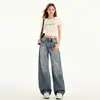 Jeans Retro Americanos de Pierna Ancha para Mujer 2025 Otoño Nuevo Diseño de Cimitarra Cintura Alta Sueltos Pantalones Caídos