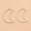 16 Estilos de Accesorios para Joyería DIY de Aleación Plateada Brillante, Colgantes de Corazón con Forma de Luna, Encantadores Marcos Huecos de Resina