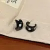 Pendientes de Amor Azules con Esmalte Goteado de Lujo Ligero para Mujer Pendientes con Diseño de Aguja de Plata de Doble Uso Nuevos Pendientes de Perlas de Verano