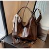 Bolso Tote de Otoño de Gran Capacidad para Trabajo y Traslados para Mujer 2024 Nuevo Versátil Estilo Occidental Lazo de Encaje Mochila de Tres Compartimentos