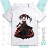 Camiseta Anime Date a Live Kyoko Shinobu Modal Manga Curta Uma Peça Dropshipping