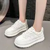 Zapatillas Blancas Versátiles para Mujer, Nuevo Estilo Otoño 2025, Zapatillas con Plataforma de Suela Gruesa Suave, Zapatos Casuales Deportivos para Estudiantes