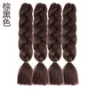 Peluca trenza sucia Hip Hop Color Africano Cabello trenzado alta temperatura peluca trenza sucia chica anime banda para el pelo degradado Cabello Seda