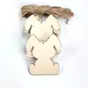 Decoración de Conejo de Madera de Pascua Transfronteriza Piezas de Madera en Blanco para Graffiti de Venta Caliente Fábrica de Manualidades DIY