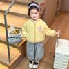 Jaqueta Espessa com Forro de Fleece para Meninas para Outono e Inverno 2025, Nova Jaqueta Baseball Acolchoada Infantil, Casaco de Algodão Leve de Inverno para Bebê