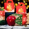 Caja de regalo de Navidad, caja vacía, caja de embalaje de fruta de la paz navideña, caja de regalo de manzana de Nochebuena creativa, caja de dulces al por mayor