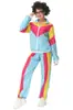 Amazon Fantasias de Casal para Halloween Anos 70 Retrô Europeu e Americano Festa Disco Hippie Performance Trajes Adulto