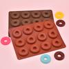 Herramientas para Hornear Caseras Molde de Silicona para Donas de 12 Cavidades Molde para Decoración de Pasteles Pan Bocadillo Postre Redondo