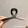 Presilha de Tubarão Grande de Cristal de Luxo de Alto Padrão para Cabelo Feminino Moda Versátil Presilha para a Parte de Trás da Cabeça Nova Presilha de Cabelo Acessório de Cabeça
