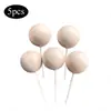 Decoración de Pastel Más Vendida Transfronteriza Juego de 5 Piezas de Bolas Doradas, Bolas Plateadas, Bolas de Navidad, Bolas de Colores, Bolas Redondas, Decoración para Hornear Toppers para Pasteles