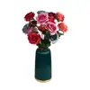 Rosa Artificial Tallo Único 3 Cabezas Ramo de Rosas Búlgaras Pasillo de Boda Decoración del Hogar Comercio Electrónico Transfronterizo Caliente