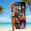 Toalla de Playa para Niños con Temática de Dibujos Animados Cars Mcqueen Toalla de Playa para la Costa Toalla de Baño de Microfibra