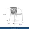 Mesa y Silla de Ratán para Exterior Combinación de Mesa de Centro Nórdica Patio Villa Jardín Exterior Mesa de Comedor Ocio al Aire Libre Balcón Silla de Ratán