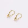Zapatos de Tacón Alto Chapados en Cobre Oro Real de 18 Quilates Ganchos para Orejas de Perla Portafolletos de Aretes Franceses Conservadores de Color Dorado de 14 Quilates Accesorios para Aretes DIY A18
