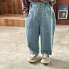 Pantalones vaqueros suaves para niños, estilo coreano, holgados, informales, para primavera y otoño de 2025, para mujer y niño.