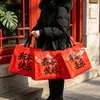 Año de la Oveja 2026 Año Nuevo Rojo Bolso Tejido de Alta Calidad Bolso de Mano para Ropa Regalo Personalizado Bolso de Regalo Festivo