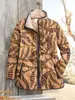 Nueva Estación Independiente Transfronteriza Temu Nueva Moda para Mujer Chaqueta de Algodón Plisada Estampado Digital Floral Chaqueta de Algodón para Mujer