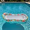 Balsa inflable cama flotante engrosada piscina de agua fiesta persona única silla lounge inflable para agua plegable