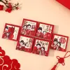Novo Envelope Vermelho Espesso Fosco para Casamento Criativo Pacote de Mil Yuan para Casamento Lembrancinha de Agradecimento Porta-Moedas Vermelho Múltiplos Estilos Opcionais