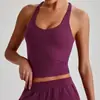 Top de tirantes de yoga ajustado con sensación nude europeo y americano para mujer, secado rápido, ropa de fitness, prenda exterior versátil para correr, hermoso diseño de espalda, sujetador deportivo 4123