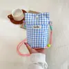 Bolsa Cruzada para Teléfono de Cuadros Pequeños Estilo Coreano Mini Bolso de Hombro Dulce Femenino Compras Callejeras de Moda Ligera Mini Bolso Cruzado