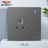 Panel de enchufe e interruptor Delixi placa grande cinco orificios pared aire acondicionado con lámpara tipo 86 16 A instalación empotrada 501 blanco