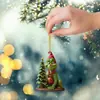 Grinch Navideño Transfronterizo Monstruo de Piel Verde Colgante de Árbol de Navidad Decoración Navideña Adornos Planos Creativos para Coche