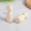 Color Madera Natural Figuras Pequeñas de Madera Muñecas de Madera Pintadas Creativas para Niños Muñecas de Madera Pintadas a Mano DIY Graffiti Juguetes de Madera Adornos de Figuras de Madera