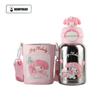 Taza Oso Abierto Sonriente Termo Infantil Doble Taza para Beber Kurome Chibi Maruko-Chan Taza para Beber para Niños Pequeños Estudiantes