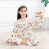 Pijama Infantil Verão Menina Menino Algodão Seda Pijama Menino Bebê Manga Longa Verão Fino Ar Condicionado Conjunto