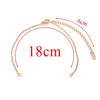 Pulsera DIY de Acero Inoxidable Cruz Larga Ajustable Acero Titanio Accesorios Chapado en Oro Real Cadena Base Semiterminada