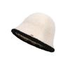 Sombrero de pescador estilo Chanel para otoño e invierno para mujer, moda de estilo coreano, sombrero liso que combina con todo, cálido sombrero de cubo de punto, sombrero de cuenco pequeño que hace que la cara se vea pequeña