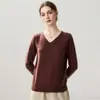 Nueva capa base de punto de cachemira para otoño e invierno, moderna, suave, cómoda, lisa, simple, de manga larga, cálida y elegante para mujer